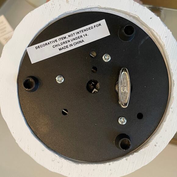 34TH & PINE Christmas Musical Waterglobe White & Silver Holiday Glam Decor NEW - Picture 8 of 10